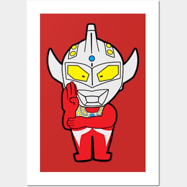 Ultraman Taro Attack Wall Art by mighty corps studio